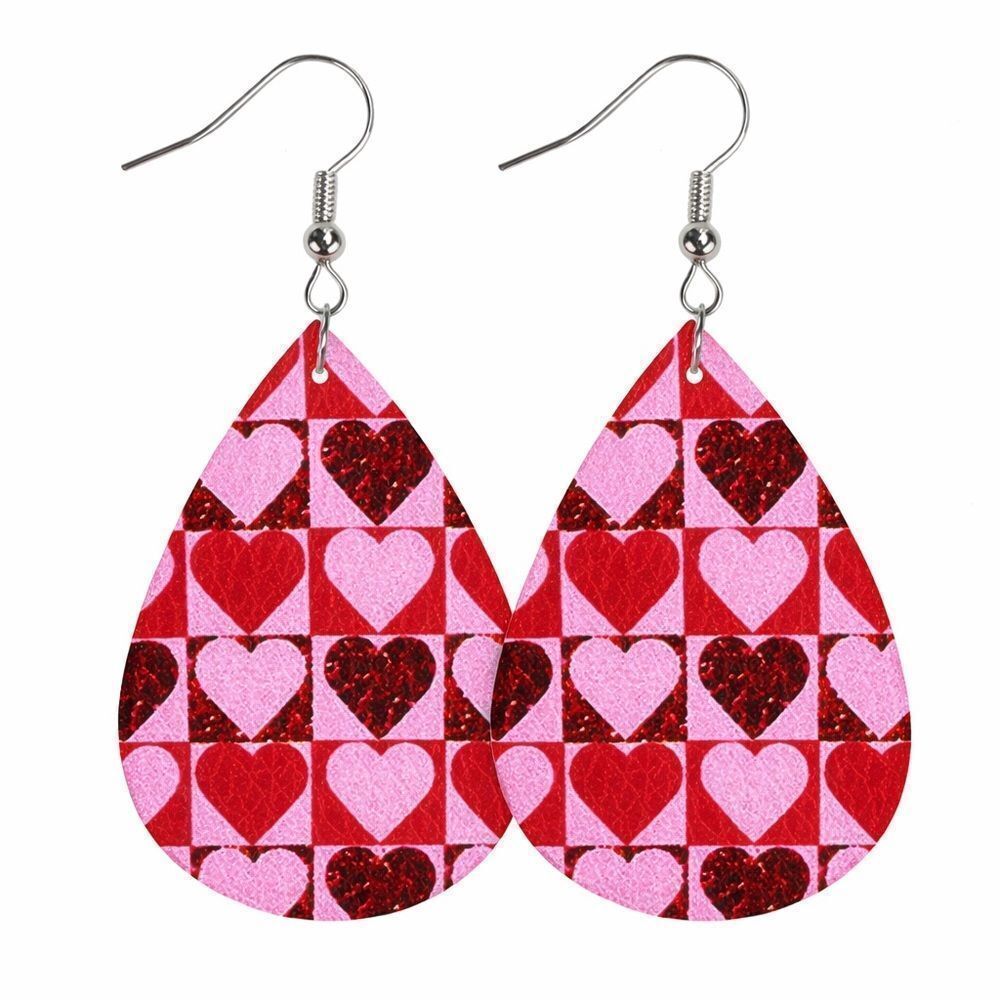 3For$20 Heart Patterned Teardrop Earrings NEW